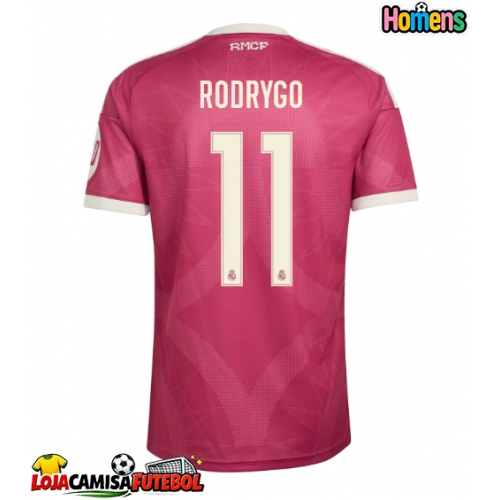 Camisa de Futebol Real Madrid Rodrygo Goes #11 Equipamento Alternativo 2026-27 Manga Curta